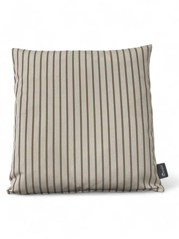 Sunbrella Zierkissen 45x45 Solids riviera white-chanvre stripe
