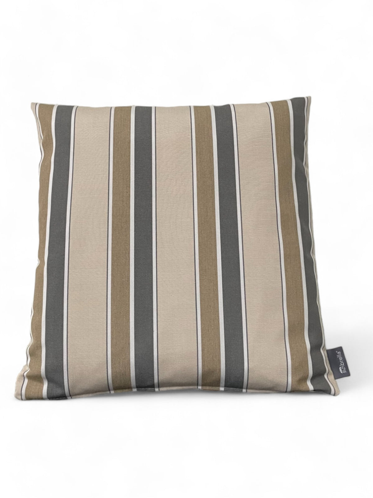 Beige outdoor cushion 45x45 – Sunbrella Solids pennant heather charcoal